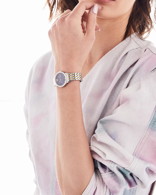 Ariel Diamond Blue Dial Stainless Steel Bracelet EX1499-50W Ariel Diamond Blue Dial Stainless Steel Bracelet EX1499-50W